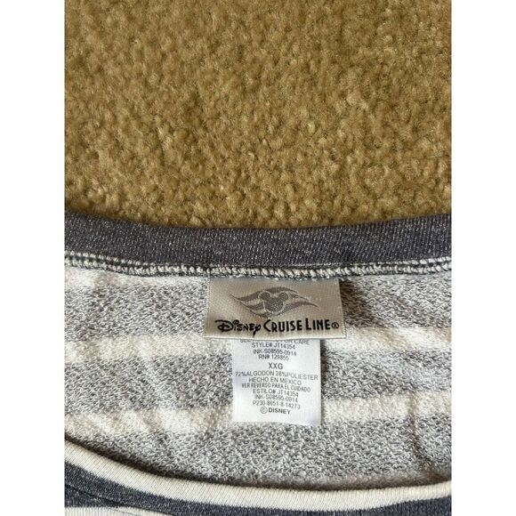 Disney Cruise Line Sweater Women XXG Sparkle Mickey Anchor Light Sweatshirt - Picture 4 of 6